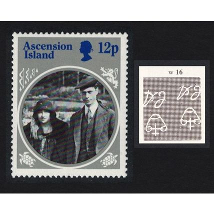 Ascension Life and Times Of Queen Mother 12p WATERMARK Variety 1985 MNH SG#376w