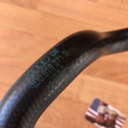 Audi D2 S8 4.2L Heater Hose Pair + Coolant Air Release Pipe 4D0819159 OEM