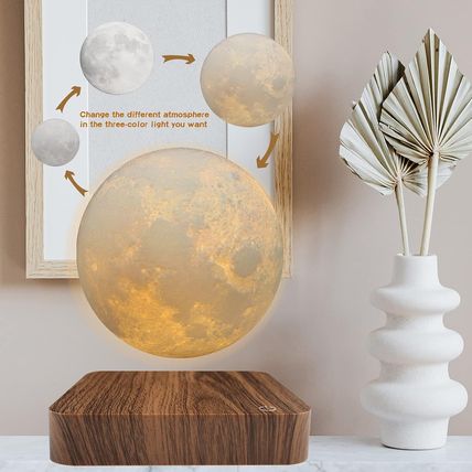 Levitating Moon Lamp, Magnetic Floating Moon Lamp Spinning Luna Night Light with