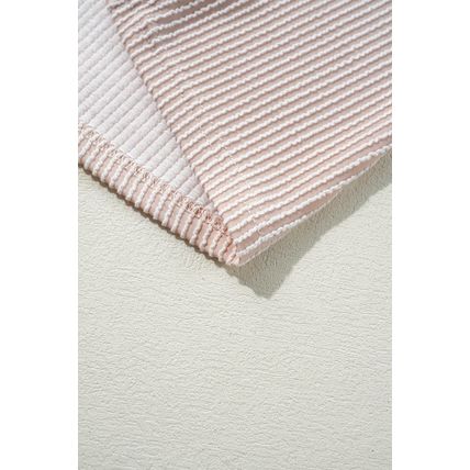 Parchment Color Block Corded Knit Buttoned Super Wide Leg Jumpsuit