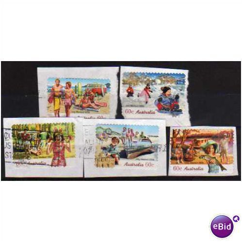 AUS 2010 SET 'LONG WEEKEND' (SELF ADHEISIVES 5v)FINE USED (EBID1459)