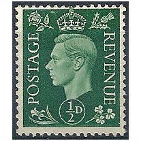 1937 SG462 1/2d Green Mounted Mint .