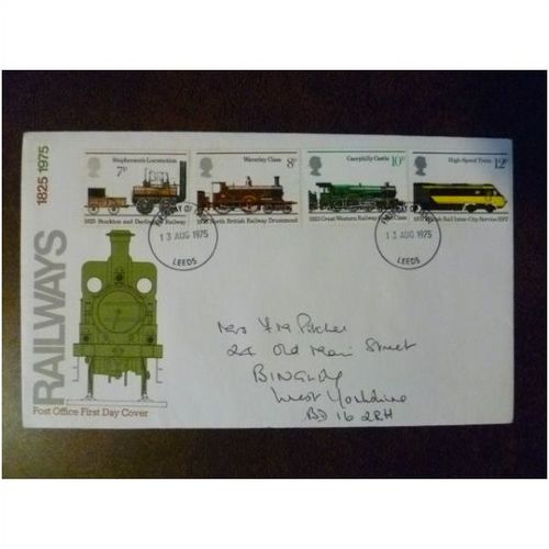 1975 GB FDC Collection year set of 8 first day covers stamps 2 Leeds