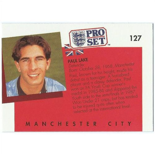 1990/1991 Pro Set Footbal - #127 - Paul Lake
