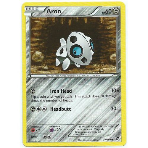 Pokemon Black & White Plasma Blast - #57/101 - Aron