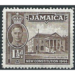 Jamaica 1945 SG134 1 1/2d Sepia Mounted Mint .. ..