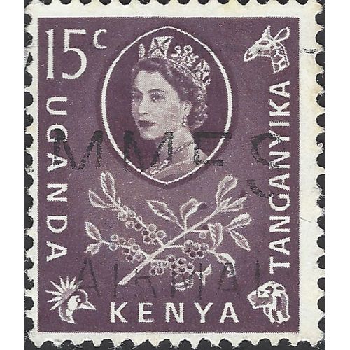 K.U.T, Queen Elizabeth II, Coffee bush, violet 1960, 15c, #4