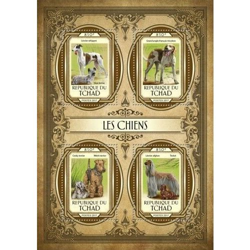 TCHAD 2017 SHEET MNH DOGS CHIENS PERROS HUNDEN CANI CAES