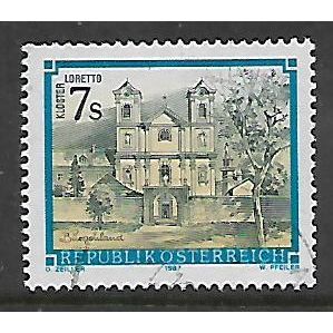 AUSTRIA 1984 MONASTERIES & ABBEYS LORETTO 7s YELLOW GREEN & BLUE SG2002 FU