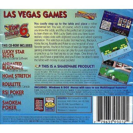 Top 6 Titles: LAS VEGAS (PC-CD, 1996) for Win/DOS - NEW CD in SLEEVE