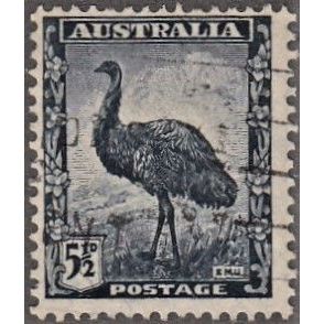 AUSTRALIA, 1942 5.5d Emu, SG 208 (Scott #196), used
