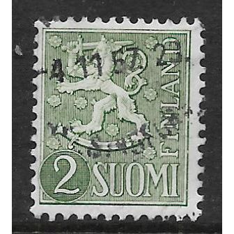 FINLAND 1954 STANDING LION 2M GREEN SG 526 FINE USED