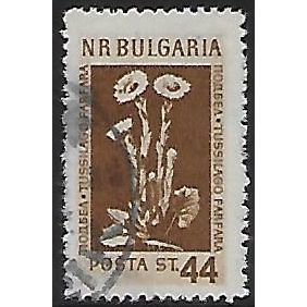 Mi 882: 44 st. pale brown/cream Medicinal Flowers: Coltsfoot, line perf. 12¾
