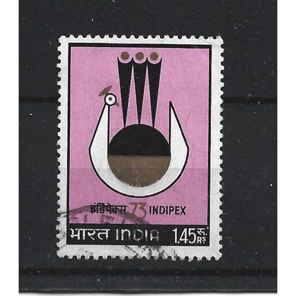 India."Indipex 73" Stamp Exhibition (1st issue) stamp.Fine Used.June23