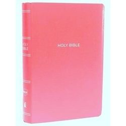Nkjv, Gift And Award Bible, Leather-Look, Pink, Red Letter, Comfort Print