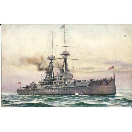 Naval HMS ST VINCENT Tuck Oilette Postcard (8643)