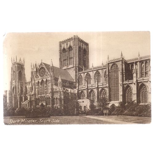 YORK MINSTER South Side unused. postcard F Frith & co 39491 #