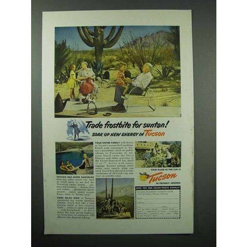1952 Tucson Arizona Tourism Ad - Frostbite for Suntan