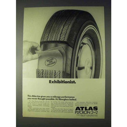 1970 Atlas Plycron 2 Plus 2 Tires Ad - Exhibitionist