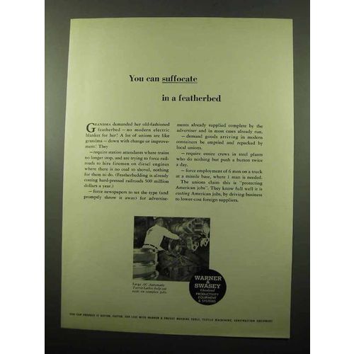 1969 Warner & Swasey AC Automatic Turret Lathes Ad
