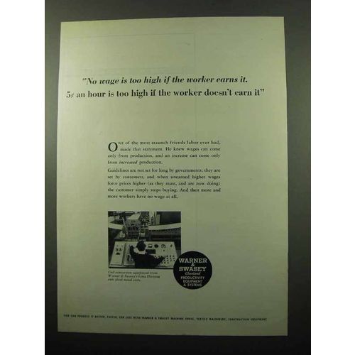 1969 Warner & Swasey Coil Conversion Equipment Ad