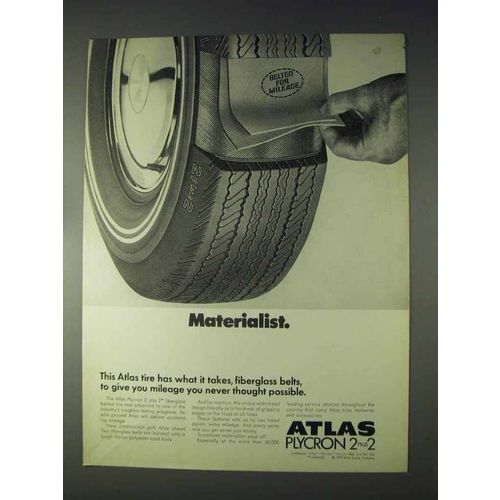 1970 Atlas Plycron 2 Plus 2 Tires Ad - Materialist