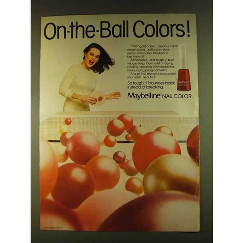 1980 Maybelline Nail Color Ad - On-the-Ball