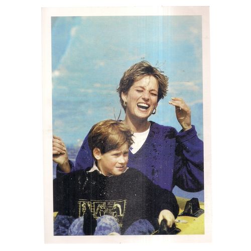 DIANA with HARRY ..THE PEOPLE'S PRINCESS Mirror Newspaper Group collector card