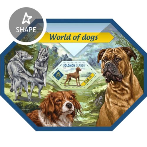 SOLOMON ISLANDS 2014 SHEET MNH DOGS PERROS CHIENS HUNDEN CANI CAES 2A