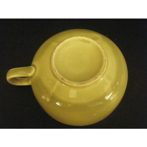 Mid Century Modern Universal Potteries Ballerina Chartreuse Green Coffee Cup