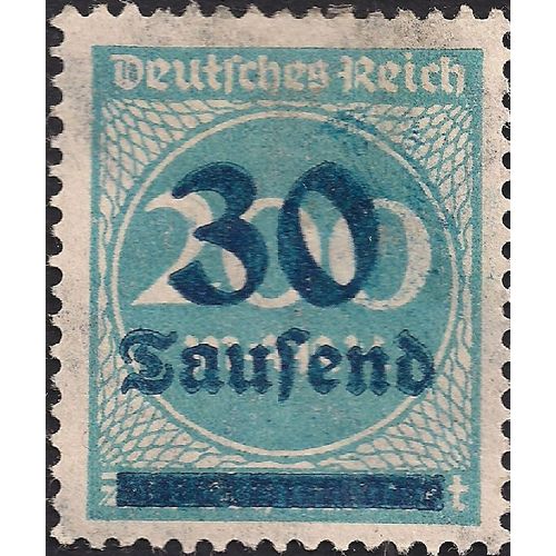 GERMANY, EMPIRE, number in circle, blue 1923, 200M to 30000M