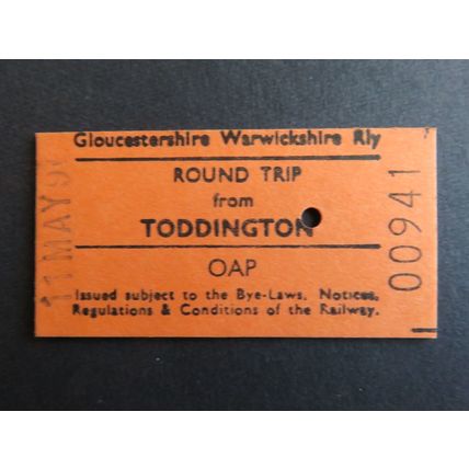 Gloucestershire Warwickshire Railway OAP Ticket