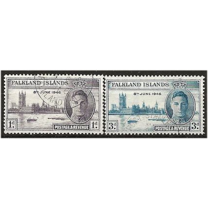 Falkland Islands 1946 Victory Set SG164-165 Fine Used . .. .