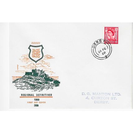 GB 1969 Jersey Regional definitive FDC Derby pm