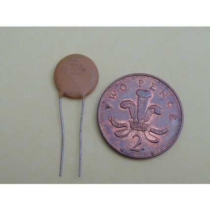 0.1µF Disc Capacitors 50V Long Wire. New Old Stock, Bag of Appx 500