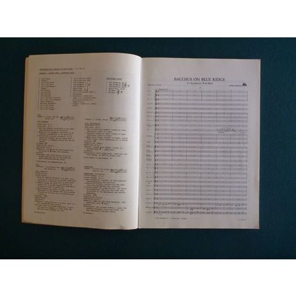 Bacchus on Blue Ridge by Joseph Horovitz for Concert Band - Full Score - NEW