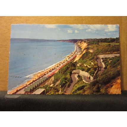 THE ZIG-ZAG PATH & PROMENADE, BOURNEMOUTH, Dorset used postcard 1965? pm =