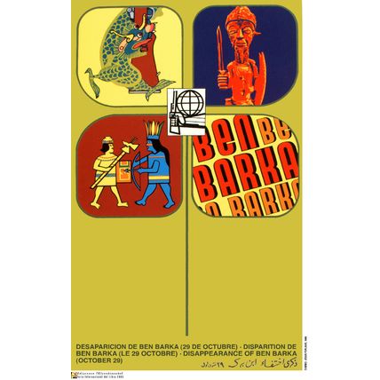 Political OSPAAA poster.BEN BARKA.Moroccan Arab fight.12.Socialism World History