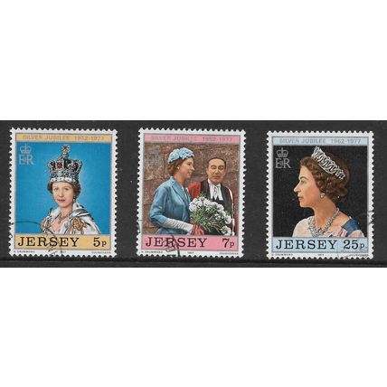 JERSEY 1977 SILVER JUBILEE SG 168 / 170 SET 3 VALS FINE USED