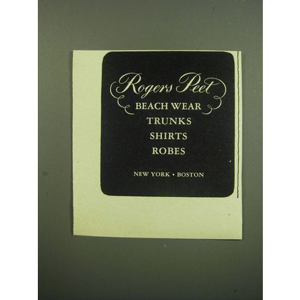 1949 Rogers Peet Ad - Beach Wear, Trunks, Shirts, Robes