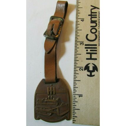 IH INTERNATIONAL HARVESTER TRACTOR DOZER CRAWLER POCKET WATCH FOB & STRAP