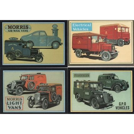 Morris Light Vans GPO Old Transport 4x Postcard s