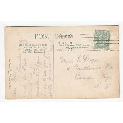 The Gordon Memorial Grounds Gravesend Postcard 1907 Kent Wrench Series