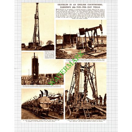Earkring Nottinghamshire Oilfields - 1947 Cutting