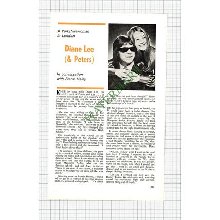 Diane Lee Peters and Lee Frank Haley - 1975 Article