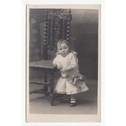 Young Girl Child Studio Postcard Publisher W Walton Preston