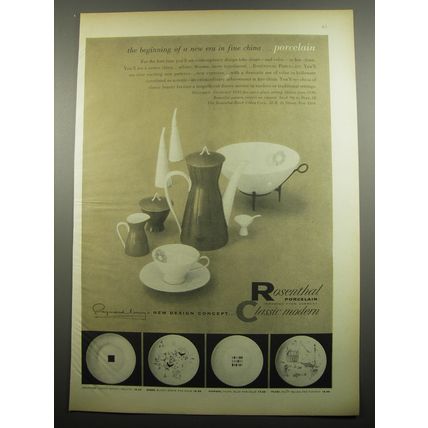1955 Rosenthal Sunburst China By Raymond Loewy Advertisement - a new era