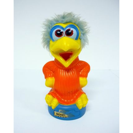 Animals Plus Jacky Money Gobbler Vintage 9" Plastic Coin Piggy Bank 1977