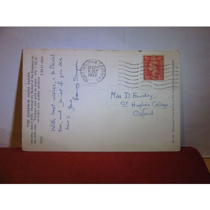 MUGHAL EMPEROR SHAH JAHAN by Bichitr postcard Victoria & Albert Museum 1952 pm #