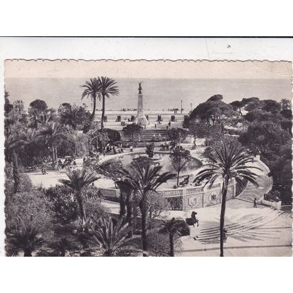 Nice Theatre de Verdure France Postcard posted 1955 corner crease